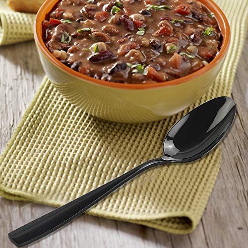 Neadas roestvrij staal zwart bestek bestek lepel vork messen set, 24-delig voor 6 personen - Image 6