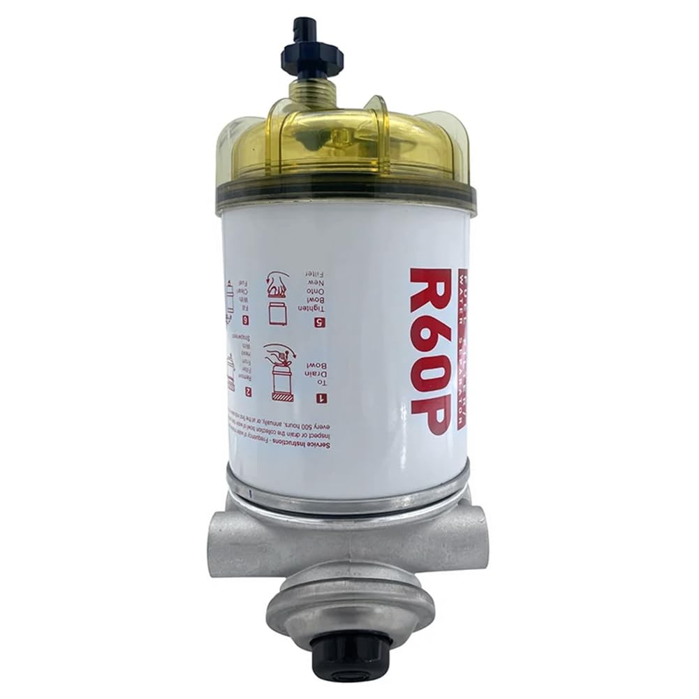 Filtro de combustible R60P Marina Separador de agua de combustible para motor fueraborda marino Accesorios para barcos reemplazados