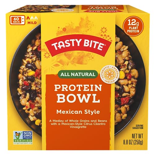 Tasty Bite Mexican Protein Bowl, 8.8 Ounce, Pack Of 6, Ready To Eat, Microwaveable, Vegan, 12G Plant Protein, Tangy Citrus #TOP2