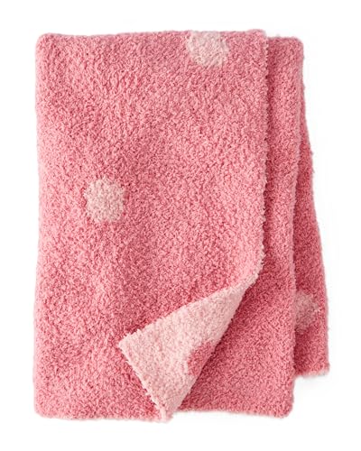 Image of Carter's Baby Plush Blanket, Soft Cozy Stroller Blanket for Newborn Infant Boys and Girls (Pink /Polka Dot)