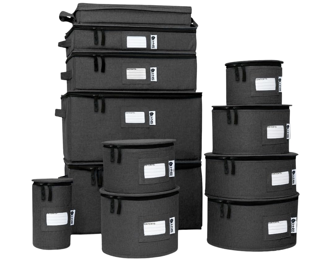 China Storage Hard Shell Containers 12-Piece Set Moving Boxes for Dinnerware, Glasses, Plates, Mugs and Saucers Sturdy Dish Organizer with Dividers