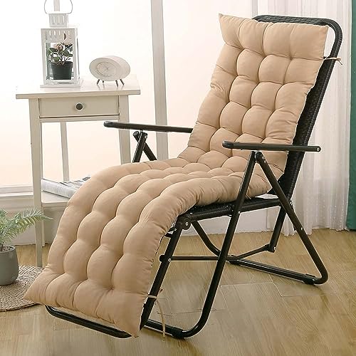 Cojín grueso antideslizante para tumbona de jardín al aire libre, cojín extra cómodo para relajar sillas de salón, se adapta a 10# (53 x 153 cm)