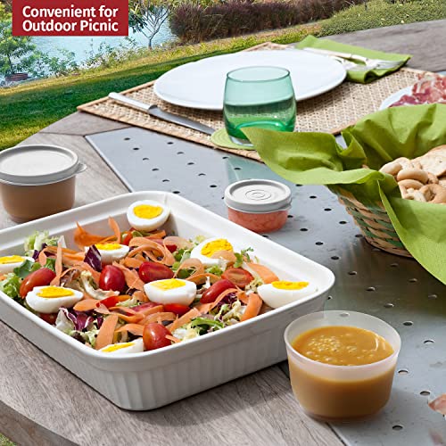 Image of Signoraware Mini Mate BPA Free Plastic Containers Set (70ml x 8 | Set of 8 | White)