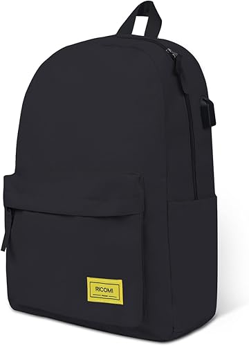 Mochila ligera para laptop con puerto de carga USB, funda acolchada para laptop de 16 pulgadas, bolsa delgada resistente al agua, Negro, Tamaño disponible en Yaxa Guatemala