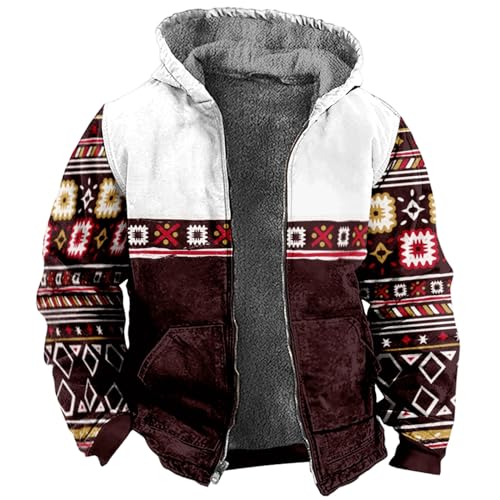 Sudaderas con capucha para hombres de invierno con forro de sherpa talla 2XL
