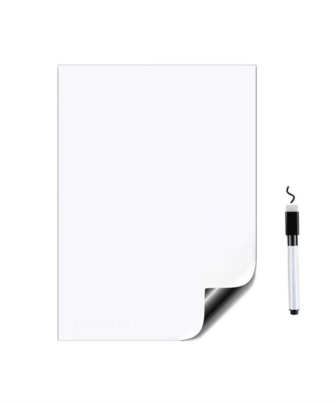 Duo Er A5 Size 1 Black 1Pc A5 Size Magnetic Whiteboard Fridge Magnets Dry Wipe White Board Marker Eraser Writing Record Message Board Remind Memo Pad (Color : )