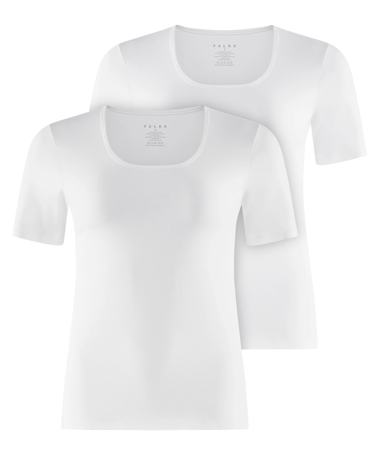 FALKE 2-Pack Mujer Camiseta Daily Comfort | ﻿Algodón suave con elastano