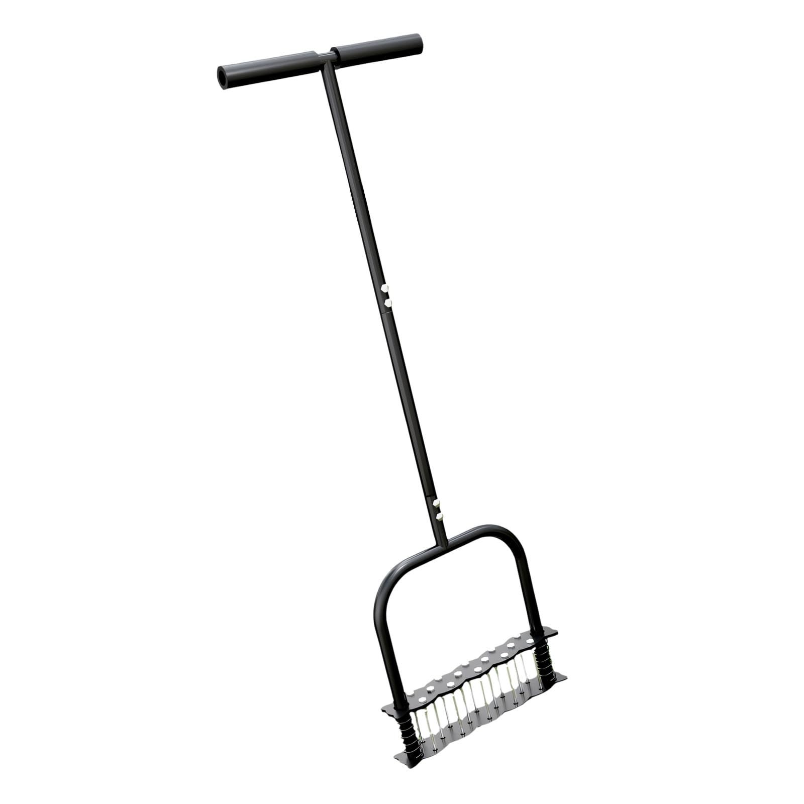 Sturdy Manual Yard Piercer with 34.6 Inch Extended Post and Wide Step Area for Comfortable Use Ergonomic Yard Aerator