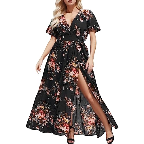 Robe florale bohème au design imprimé élégant de qualité