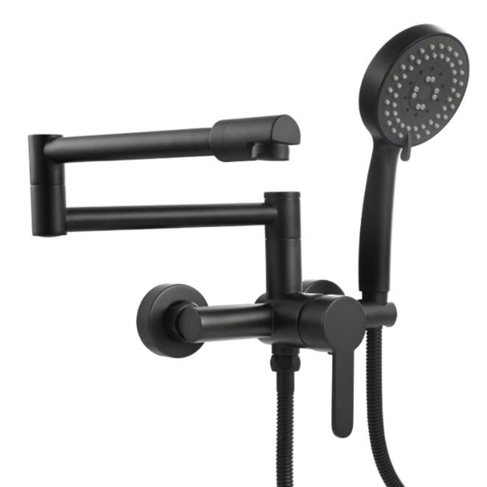 Robinet de baignoire avec douche en laiton pliant chaud et froid