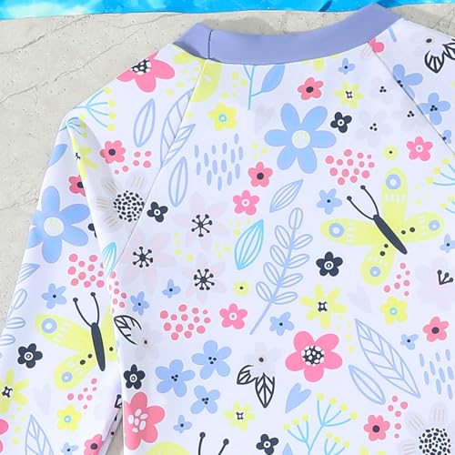 Traje de baño de dos piezas para niños camiseta manga larga transpirable para vacaciones de playa 5