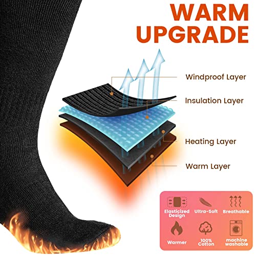 Eventek Calze Riscaldate,4 Temperature Regolabili Calzini Riscaldati,5000mAH Calze Riscaldate a Batteria,Ricaricabile Uomo e Donna Calze Elettriche,Escursionismo,per All'aperto,Lo sciare,Campeggio - Image 6