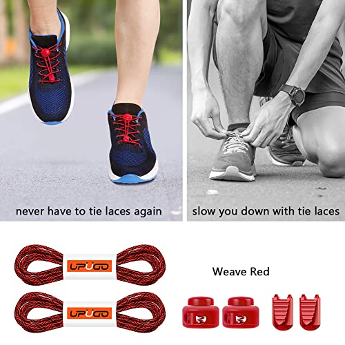 Image of UpUGo Elastic Shoe Laces, No Tie Shoe Laces Tieless for Kids, Adults, Elderly, One Size Fit All
