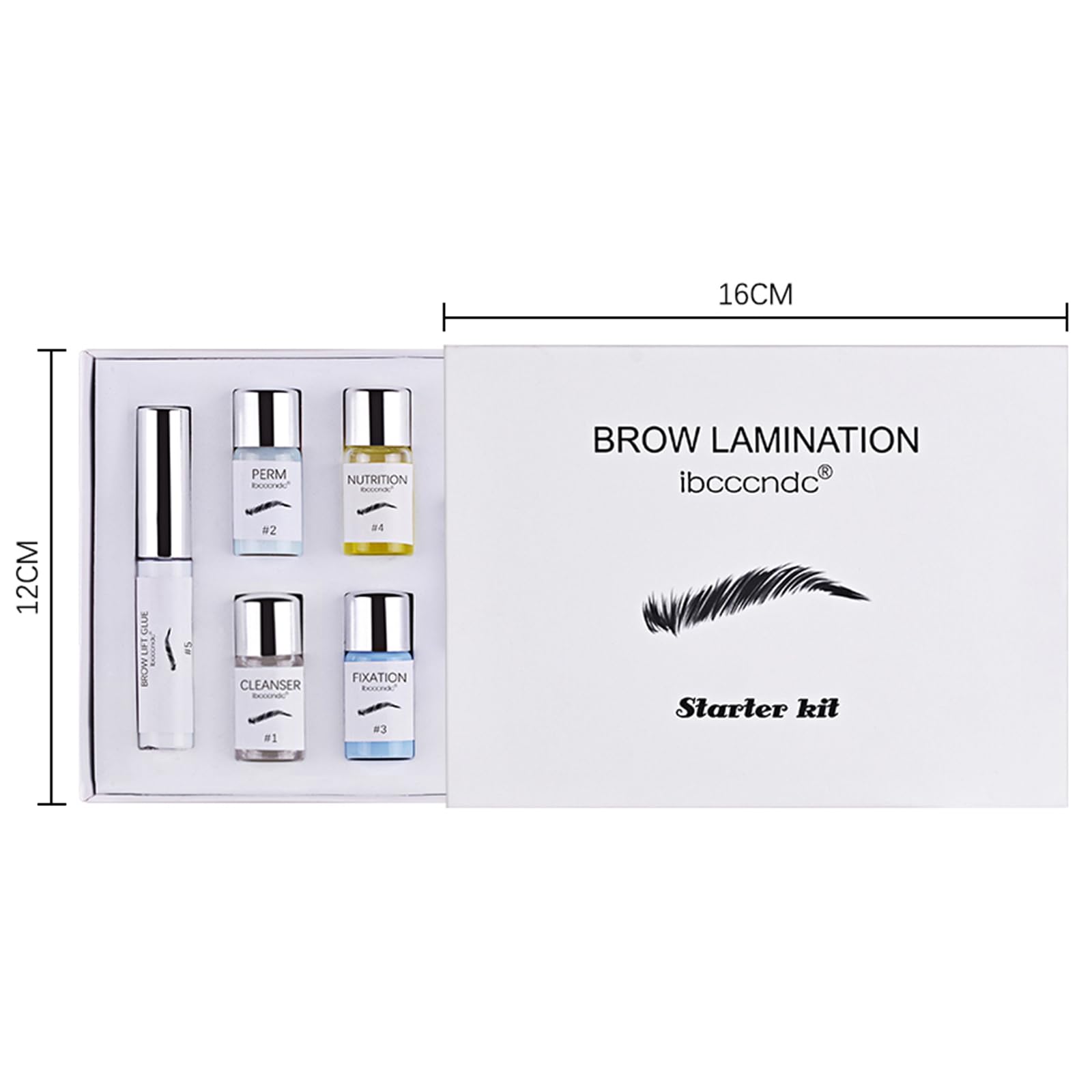 Kit Laminado de Cejas, Brow Lamination Kit Dura 6-8 Semanas, 15 Usos, Cejas Laminadas seguras y efectivas, Semipermanente Adecuado para Salón