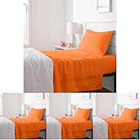 Vista 22 de Yaxa Basics: juego de sábanas para niños de microfibra suave y ligera, fácil de lavar, 3 piezas, tamaño Twin, Aqua brillante, diseño sólido