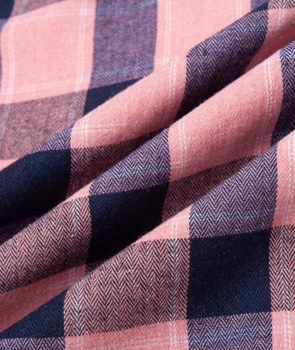 Image of SCODI Mens Flannel Hoodie Shirt Casual Button Down Plaid Long Sleeve Shirts