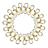 Pandahall Elite - Lote de 50pcs llavero en hierro cadenas con anillo, platino, 46 mm, aleación, dorado, 35x13mm