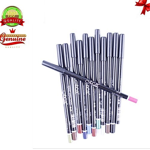 Ppfeel 12 Colors Cosmetics Pencil Set Waterproof Makeup Matte Eye Liner Lip Eyeliner Set Long Lasting