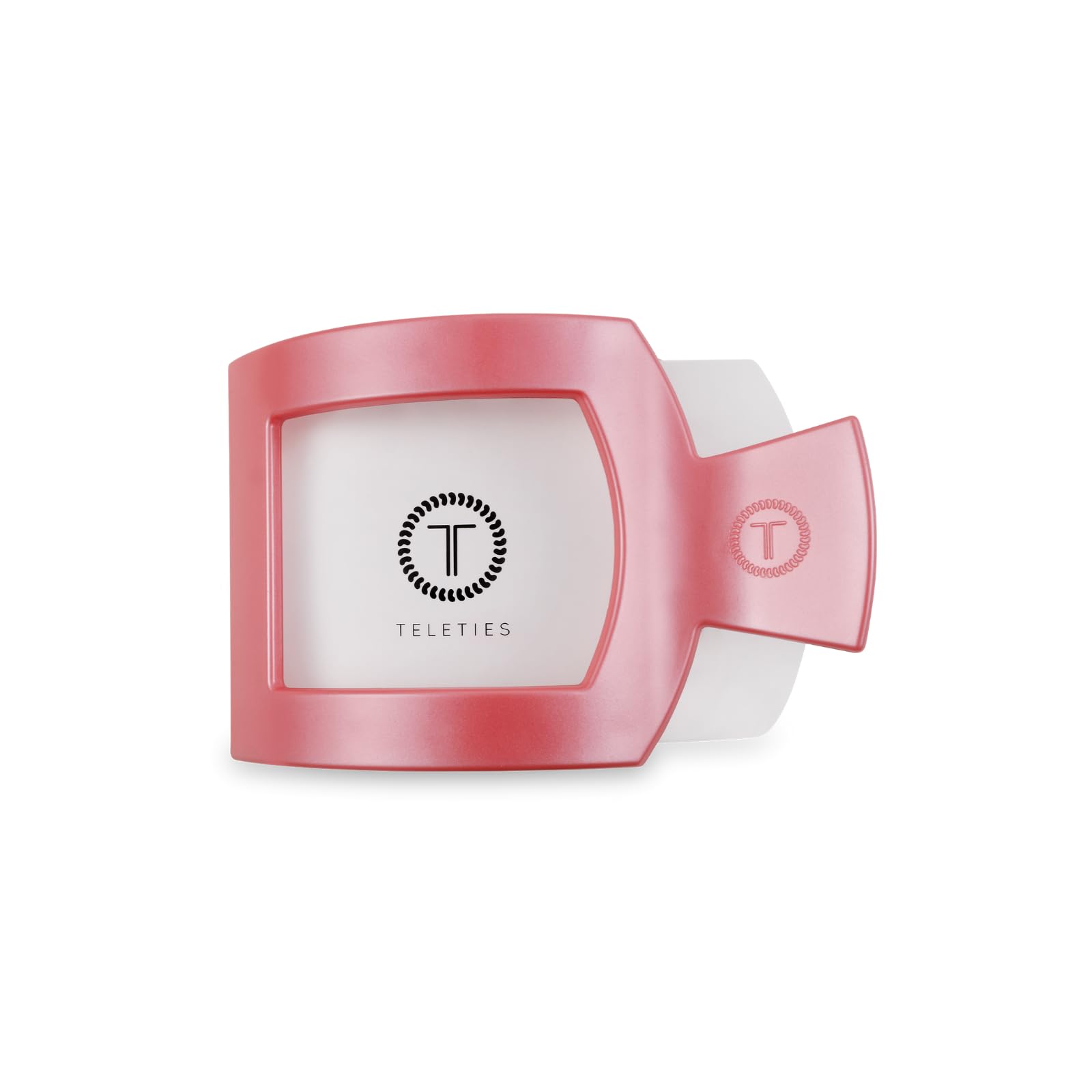 TELETIES - Medium Flat Square Clip - For Lying Down, Yoga, Driving & More - Strong Grip, Bendable Teeth, Comfortable Curved Design - Ideal for Medium