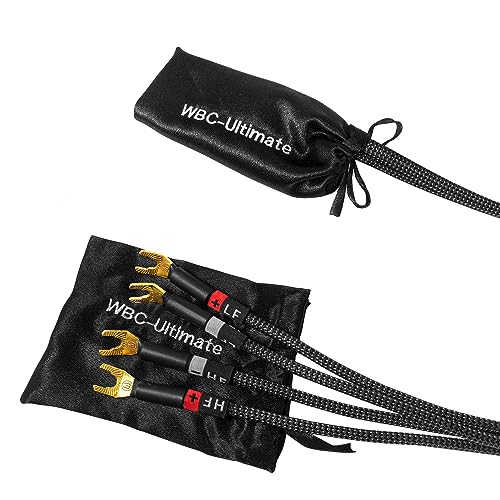 Cable premium para audiófilos con conectores banana y spade de alta fidelidad 9 AWG 6