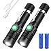 flintronic® LED Linternas, 2 PCS Recargable USB Linterna, Tactica Linterna, Militar Linternas de 4 Modos,Zoomable, Perfecta para Ciclismo Camping Montañismo(Cargador, Batería Recargable, USB Cable)
