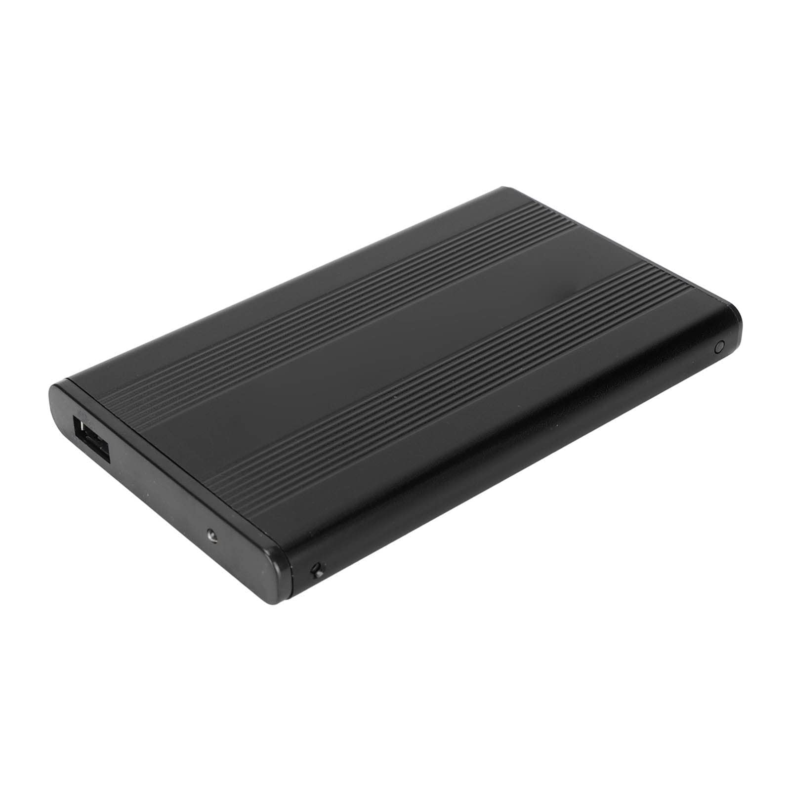 Naroote Disco Duro Externo, Disco Duro Portátil SSD HDD HDD Cubro 2.5 Pulgadas 5GBPS 2TB Capacidad Caso de Disco Duro Anti Estático con Interfaz USB3.0 (Black) (Disco Duro no Incluido)