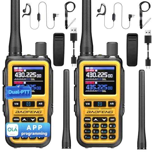 Image of BAOFENG UV5RMINI Two Way Radio NOAA Weather Radio Dual PTT 999CH Survival Radio APP Programming Copy Frequency Ham Radio