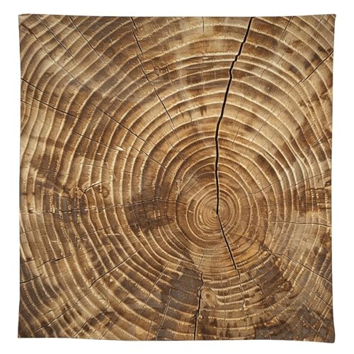 Nappe texturée à grain de bois en lin lavable, idéale pour intérieur et extérieur - 2