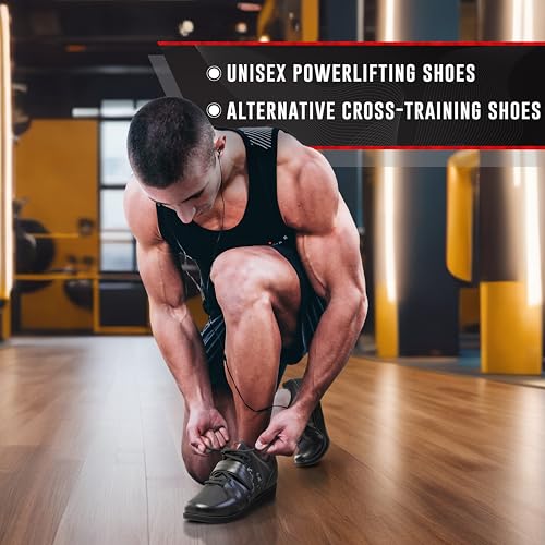 Nordic Lifting Powerlifting Shoes for Heavy Weightlifting - Men's Squat Shoe - MEGIN Black - Image 4