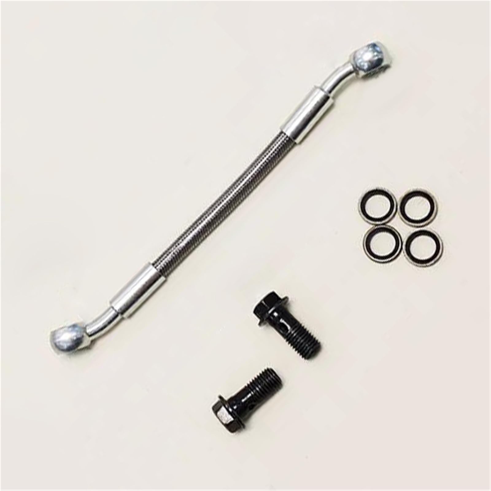 Hydraulic Brake Hose for Suzuki for H-ONDA for Y-AMAHA Motorcycle 30cm-500cm Braided Cable Brake Hose M8 Banjo Hydraulic Oil Pipe 28°-28° Accessories(300cm)