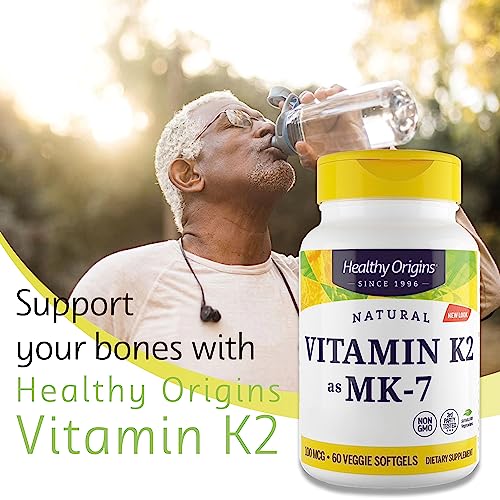 Healthy Origins, Vitamin K2 as MK-7, 100 mcg, 60 Vegetarian Softgels, High Strength, Gluten Free, SOYA Free, Non-GMO - Image 3