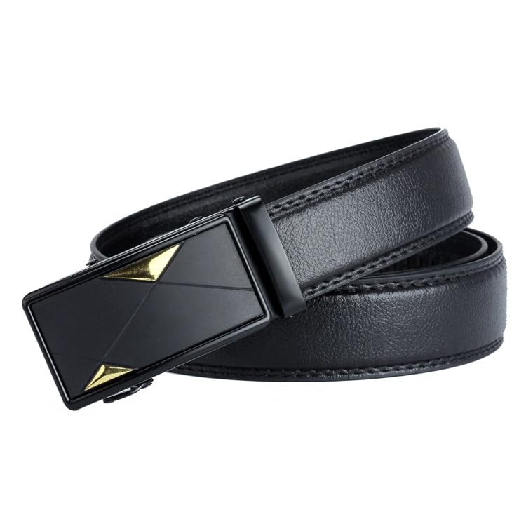JSEIAJB Casual Men's Automatic Buckle Belt With Black Side Buckle Belt2