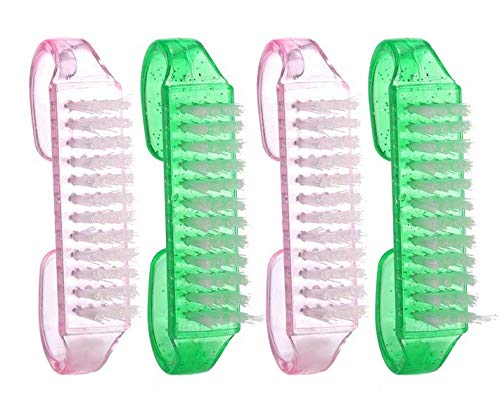 Plastic Nail File Scrubbing Brush Manicure Pedicure Tool (4 Pieces)