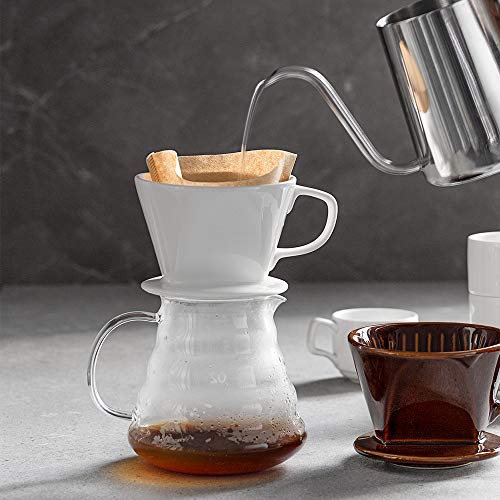 DOWAN Kaffeefilter Porzellan Größe 2, Permanent Kaffeefilter für 2 Tassen – Ansicht 6