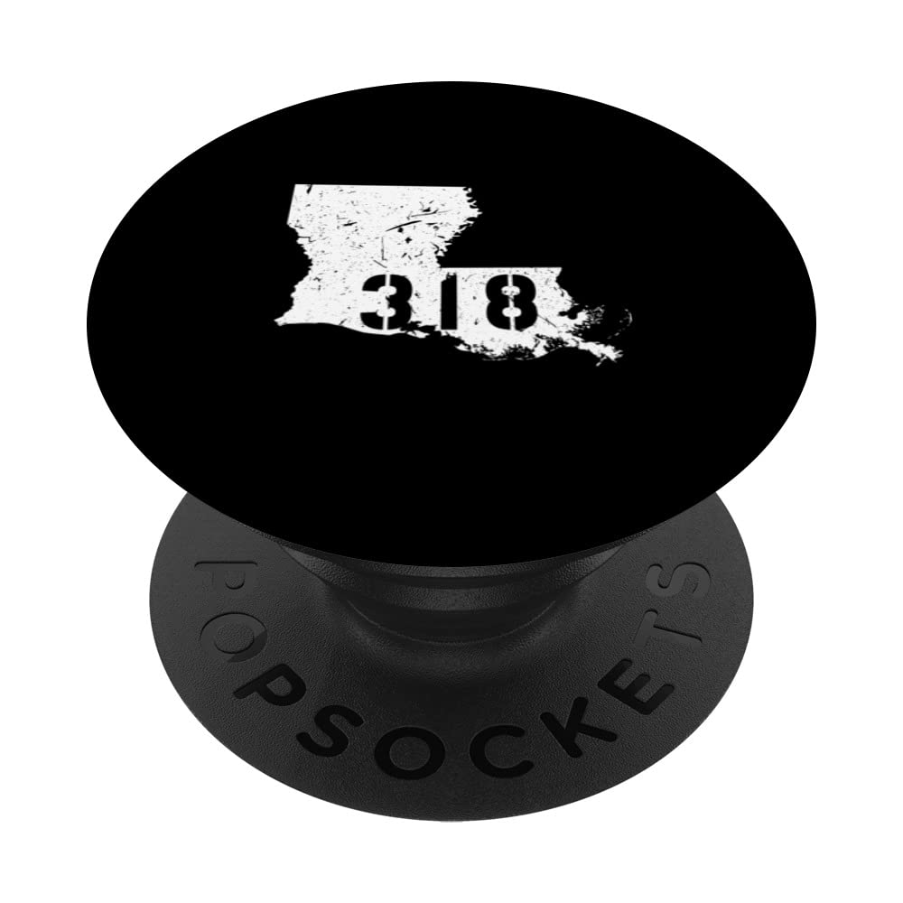 Louisiana 318 Area Code Southern State Pride Souvenir PopSockets Swappable PopGrip