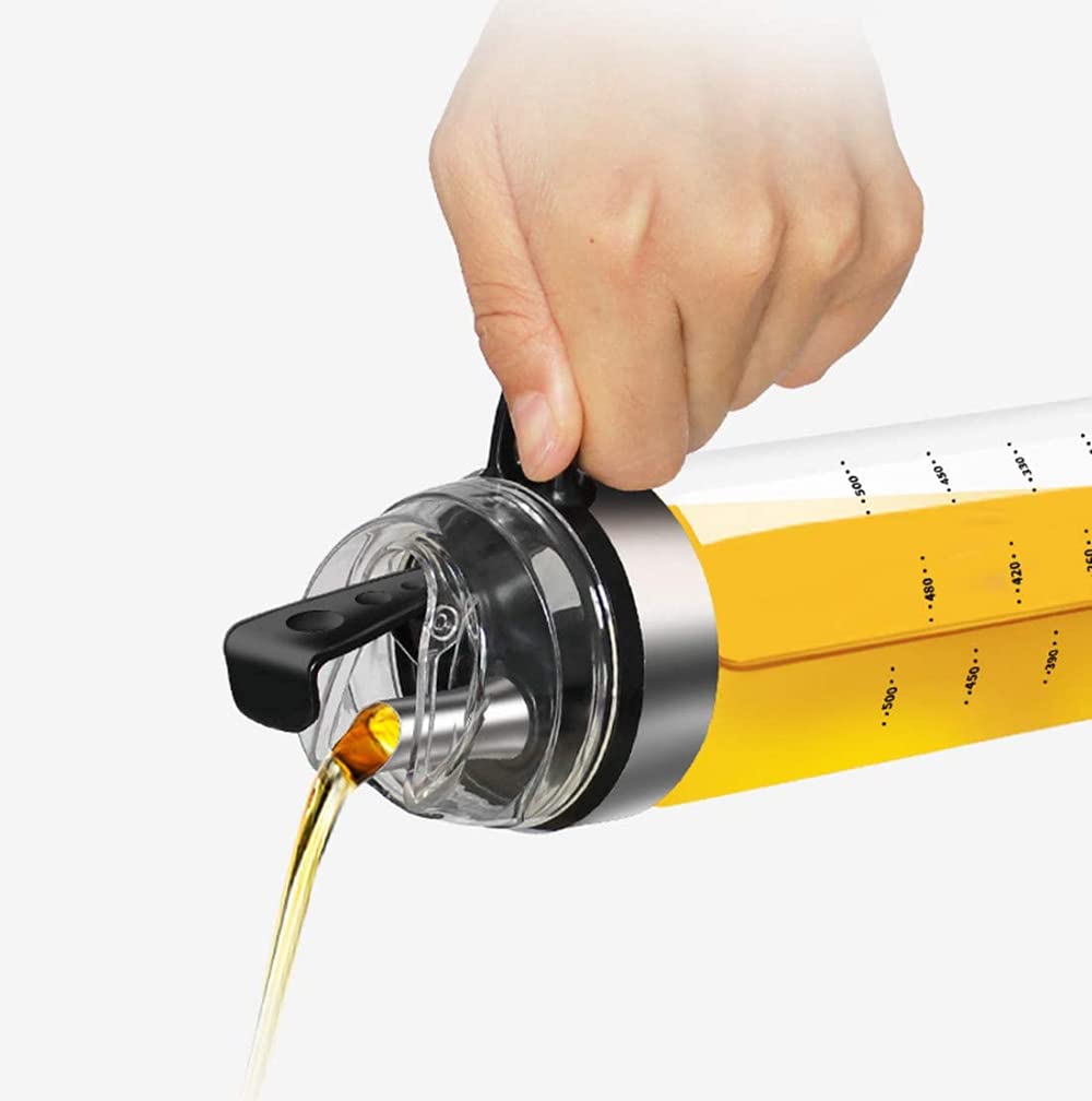 BERTY·PUYI Aceitera 550 Ml - Dosificador De Aceite De Oliva - Botella De Vinagre - Apertura Y Cierre Automático De La Botella De Aceite - Dosificador De Vinagre-2 Piece
