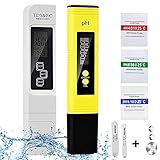 WARMTUYO PH Messgerät TDS EC Tester, Temperatur Messgerät 4 in 1 Wasserqualität Tester(ATC) für Trinkwasser, Schwimmbad, Aquarium, Pools, Leitwertmessgerät mit Höhe Genauigkeit und LCD Display
