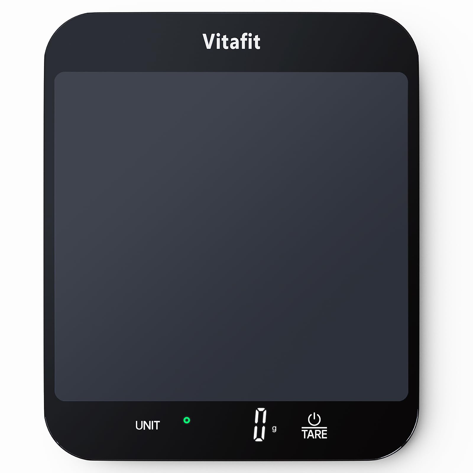 Vitafit 33lb Kitchen Scales, High Accuracy 0.1oz by Our Professional Scale Factory Since 2001, Digital Food Scales Kitchen for Cooking & Baking, 8.5x7.1in Platform, 3xAAA Battery, Black