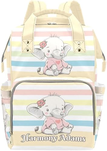 Miniatura 9 de Mochila de pañales personalizada para niñas, niños, flores japonesas, ramas, mariposas, regalo, lo mejor: espaciosa bolsa de pañales impermeable