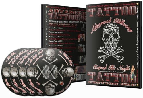 Professional ADVANCE TATTOOING 4-DISC Disc DVD Set Learn How to Tattoo Supply