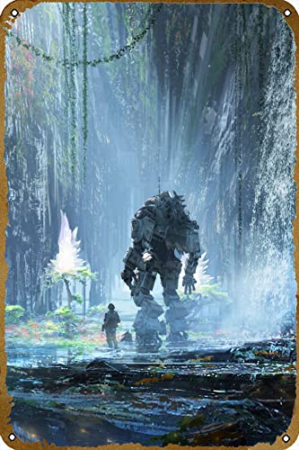 Titanfall Poster Vintage Game Tin Sign Retro Metal Tin Sign 8x12 Inches