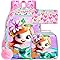 gxtvo Conjunto de 3 peças de mochila de sereia para meninas, mochila infantil de 40,6 cm com lancheira, mochila escolar resistente à água para crianças pré-escolares do ensino fundamental - rosa