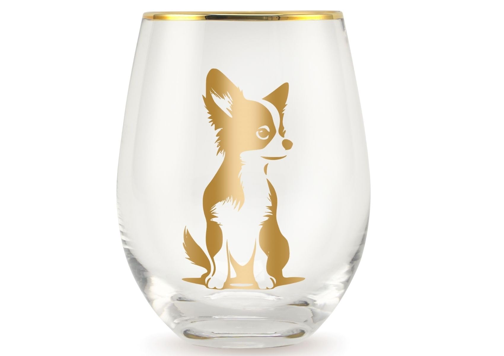 Verre à vin cadeau propriétaire de chien 500ml maman papa de chien