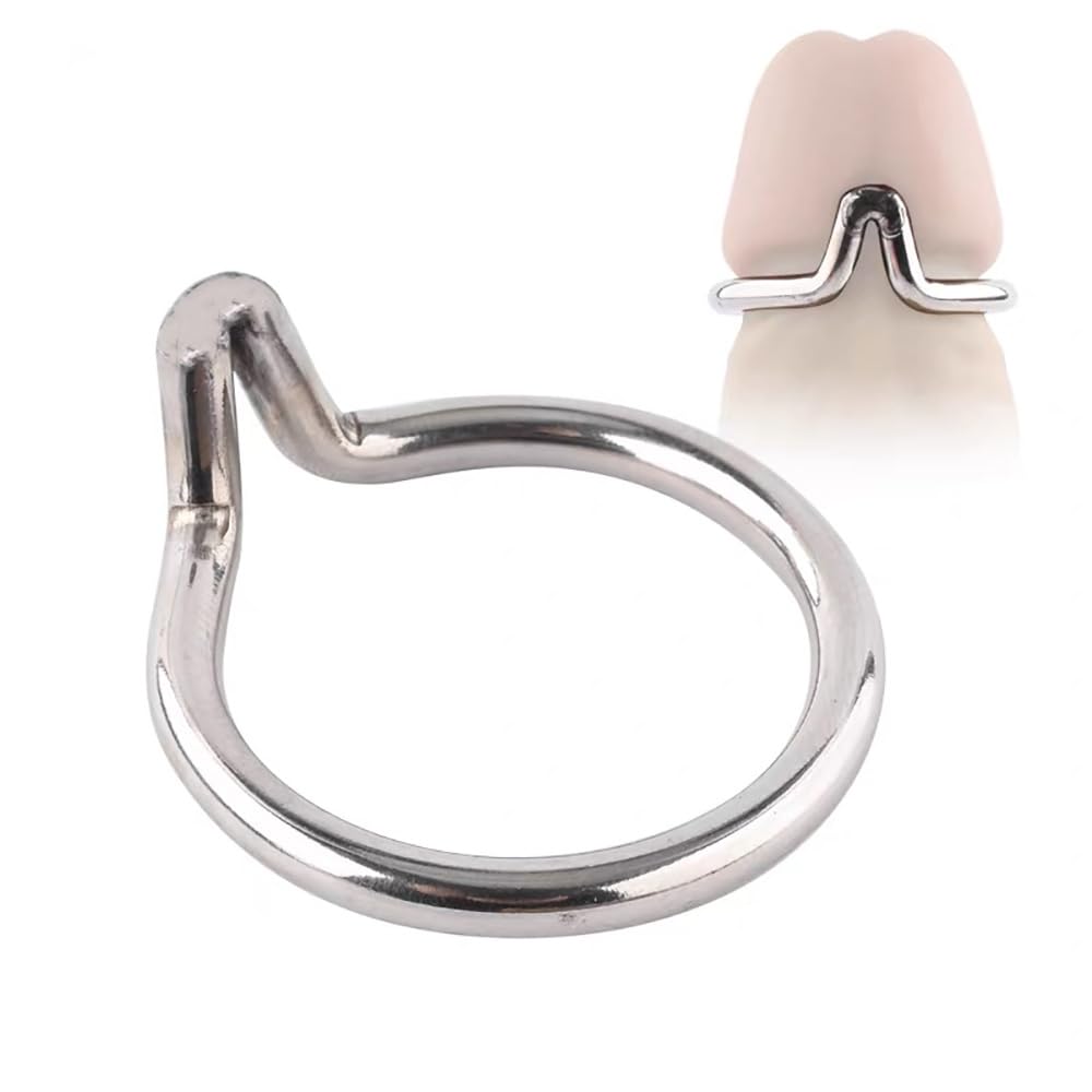 Stainless Steel Male Cock Ring Glans Ring Metal Penis Ring Eagle Beak Rings Erection Delayed Ejaculation Increase Stimulation Sex Toys for Men (28mm/1.10in)
