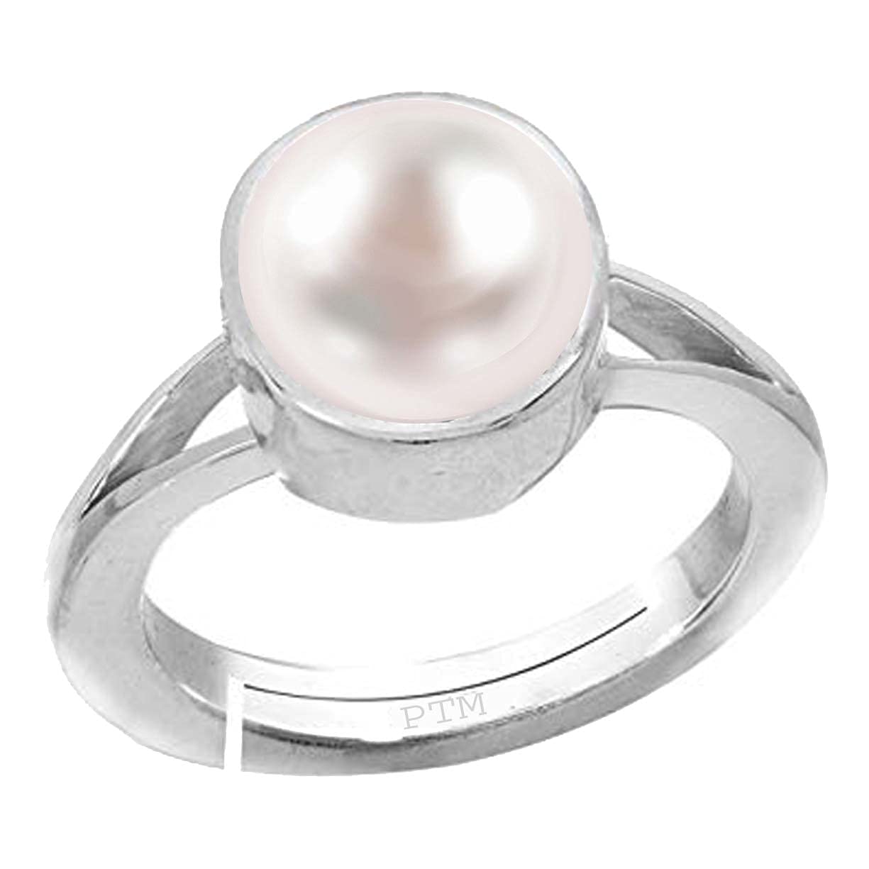 PTM Natural Pearl/Moti 6.25 Ratti or 5.5 Carat Astrological Certified Gemstone Pure Sterling Silver/925 bis Hallmark Adjustable Ring for Women - nfba3625 (B098BGJK5V) Amazon Price History, Amazon Price Tracker