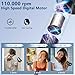 Hair Dryer ，Ionic Hair Dryers for Women/Man,110, 000 RPM Professional HD Display High-Speed Blow Dryer, Fast Drying Cool&Hot Air Hair Dryer,400 Million Plasma Low Noise Hairdryer with Magnetic Nozzle