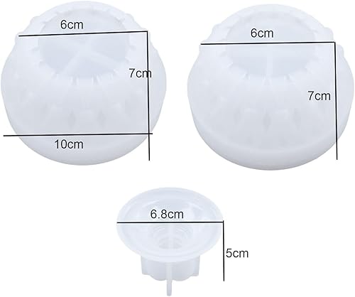 Miniatura 6 de 1 juego de caja de almacenamiento de huevos molde de resina con tapas, moldes de silicona resina epoxi huevo de Pascua en forma de elipse jarrón