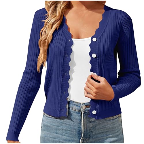 Juniors Top Blouses for Women Long Sleeve Graphic Crop Crochet Cardigan Plain Winter Fall Shirts 2025 Trendy Y2K