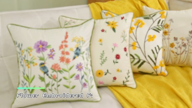 Housse de coussin Housse de coussin tapisserie Ombelles
