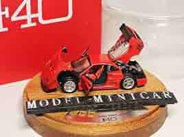 絶版 PGM 1/64 フェラーリ F40 LM PGM】1/64 Ferrari F40（ピンク）回転ディスプレイ付